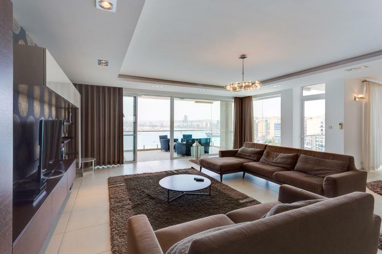 Contemporary, Luxury Apartment With Valletta And Harbour Views Слима Экстерьер фото